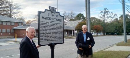 Unveiling Historic Mahone's Taverrn Highway Marker Nov. 2, 2025
